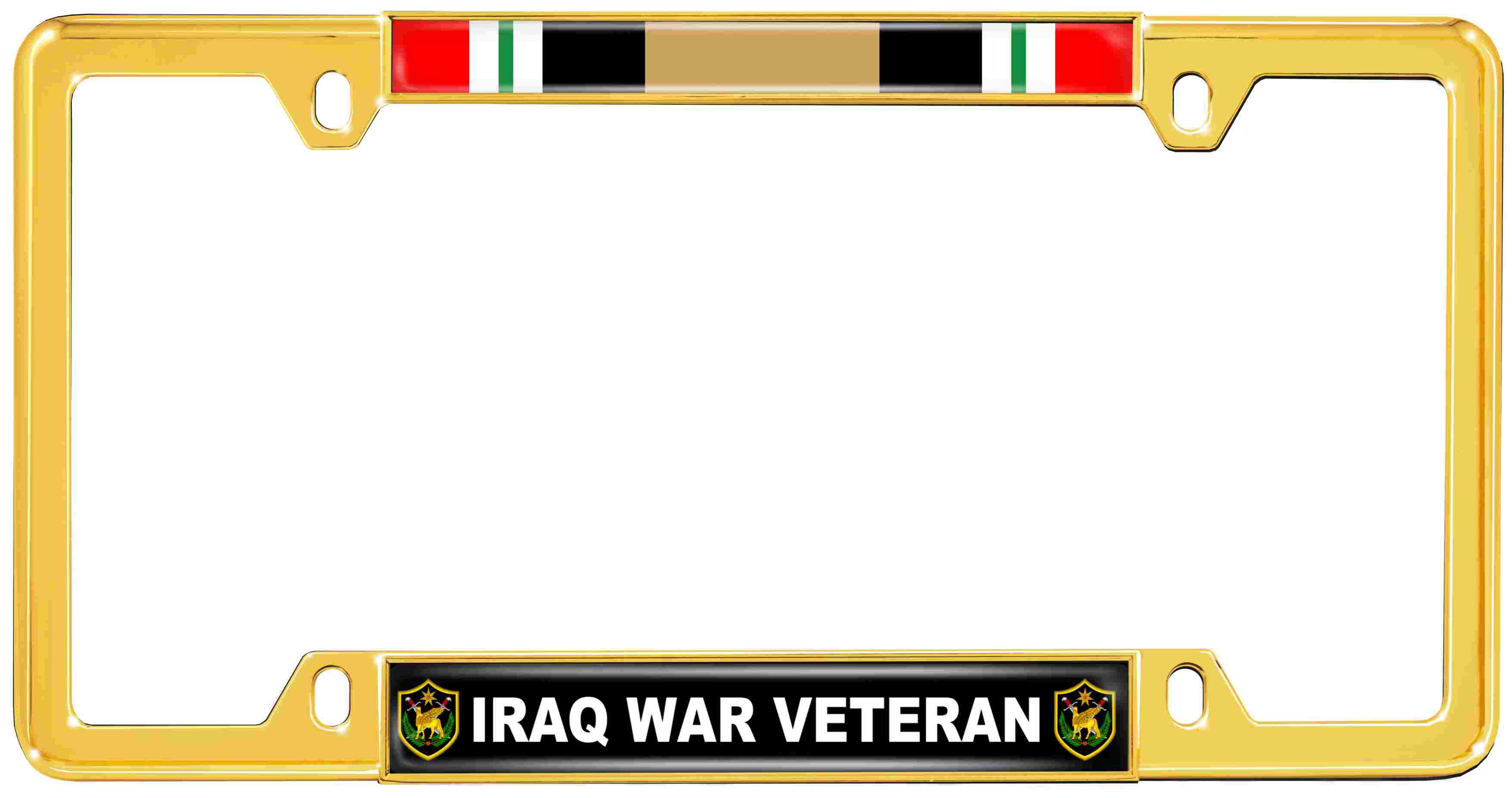 Iraq War Veteran - Car Metal License Plate Frame